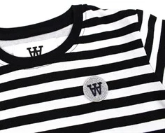 Wood Wood black/white stribet t-shirt Ola